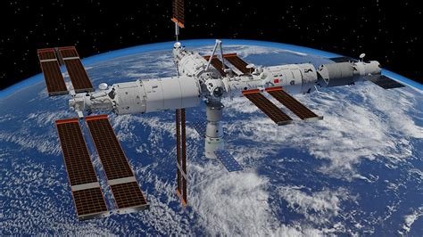 China’s Tiangong Space Station orbiting Earth, comparison with ISS