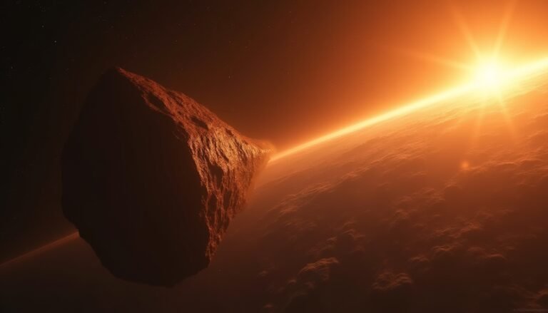 3I/Atlas interstellar object traveling through space toward the Sun — cinematic, ultra-realistic.