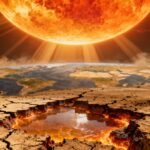 Earth under extreme heat as the Sun grows larger in the sky